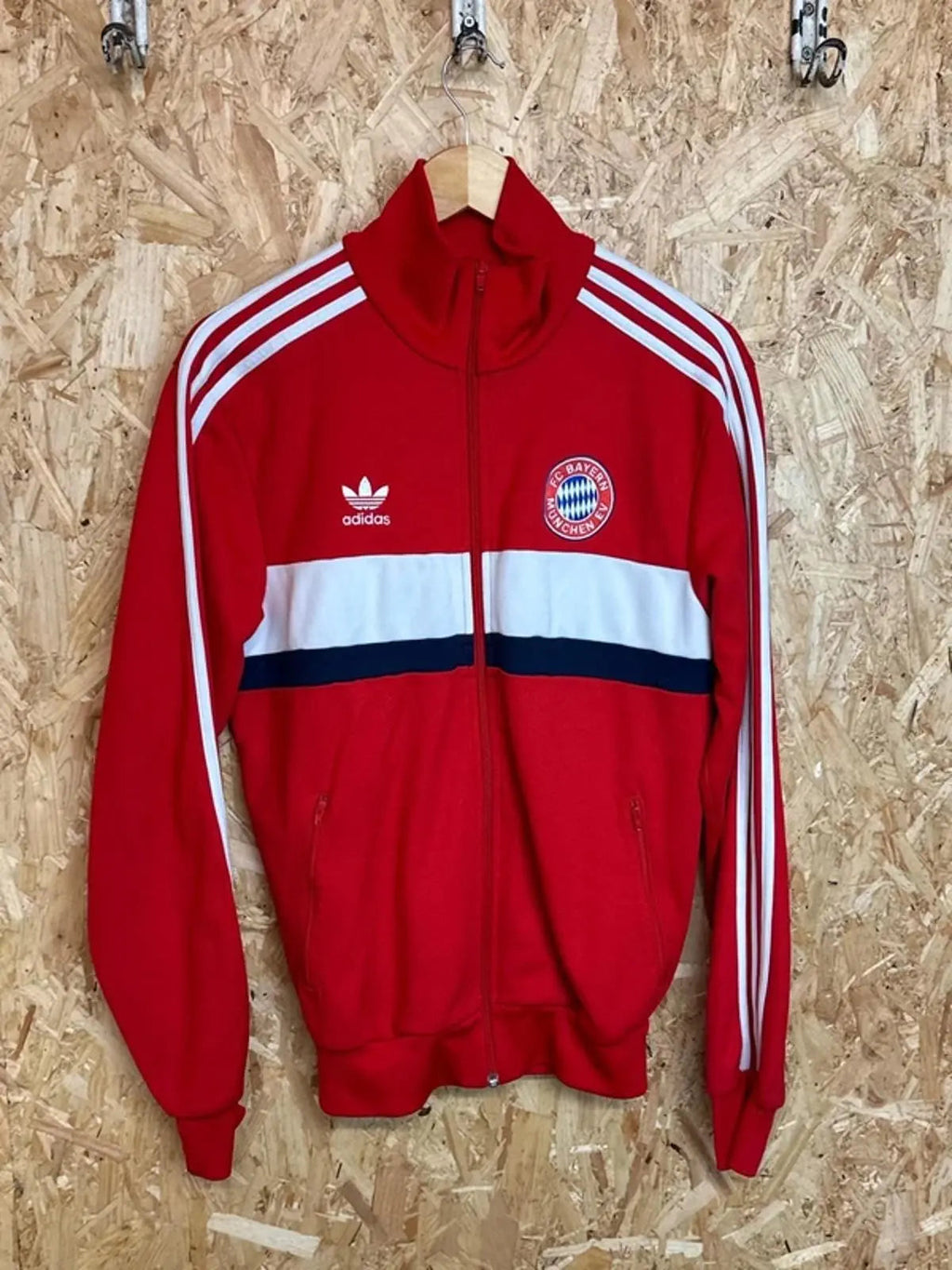 Vintage Adidas Originals Tracksuit Top Bayern Munchen Football Medium #200