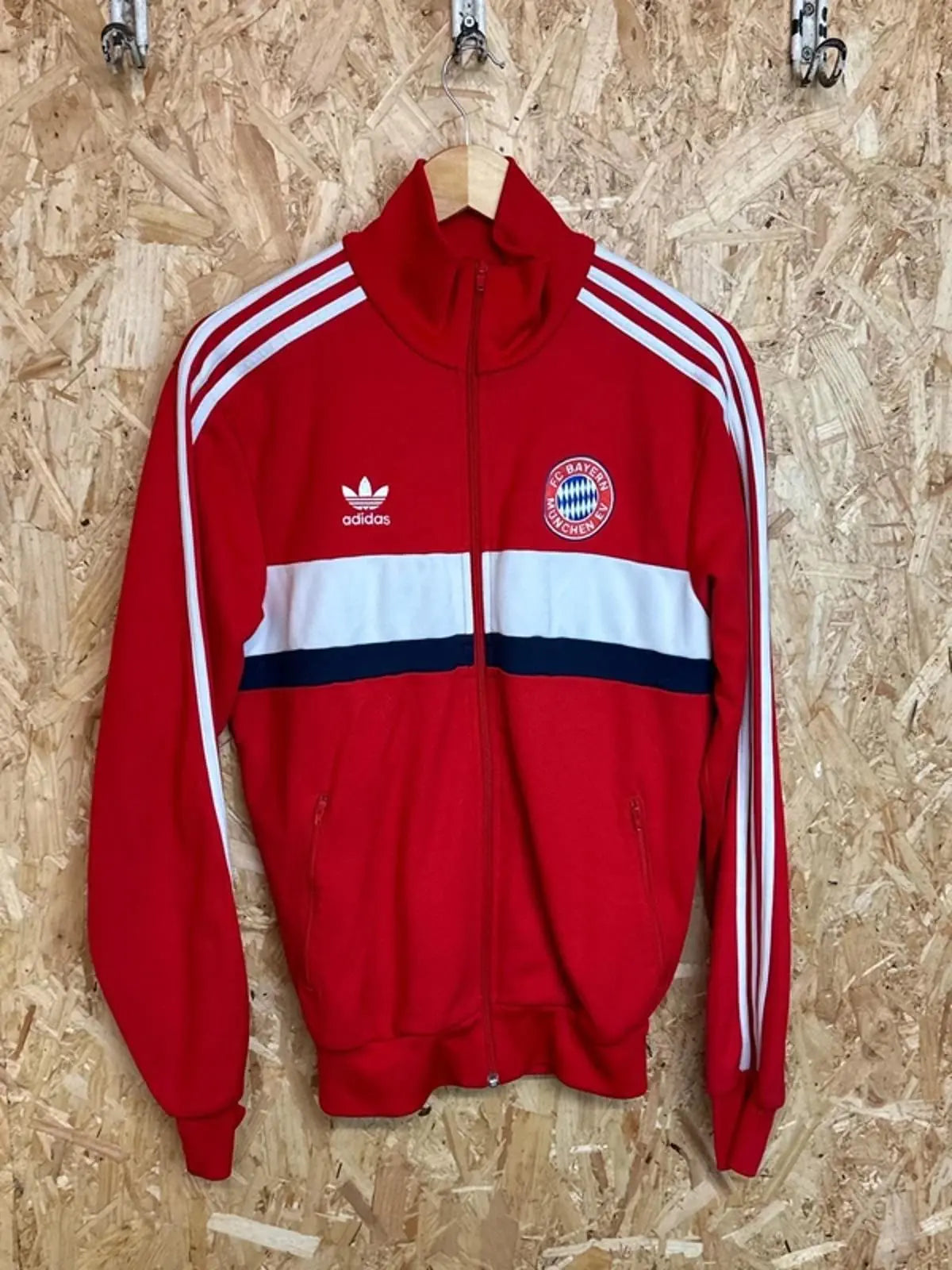 Vintage Adidas Originals Tracksuit Top Bayern Munchen Football Medium #200