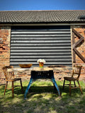 Rustic Industrial Table with Bamford Base & Solid Ash Top – Kitchen Island Desk