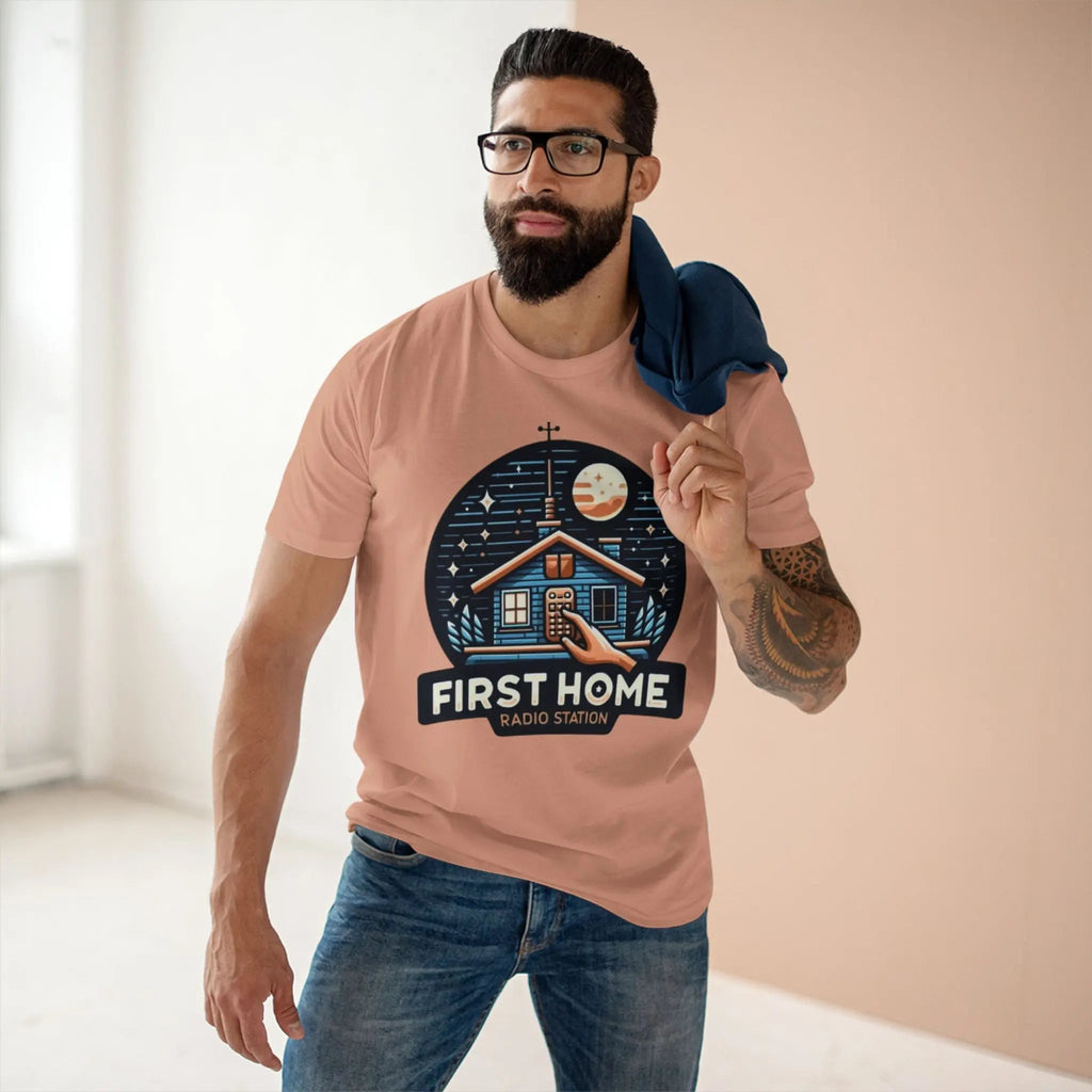 First Home Radio Station Graphic Tee - Celebrate Unity and Nostalgia