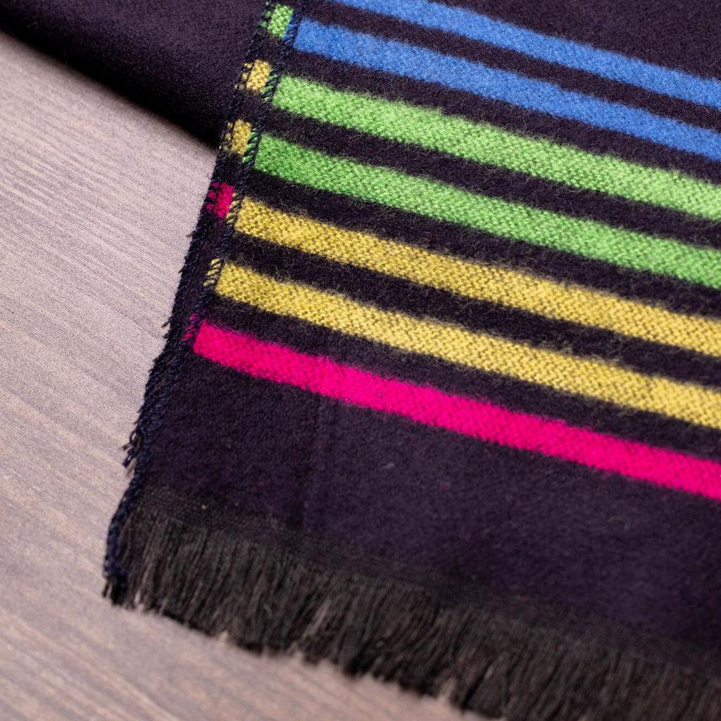 Swole Panda Black Fine Stripe Bamboo Scarf – Sustainable & Breathable