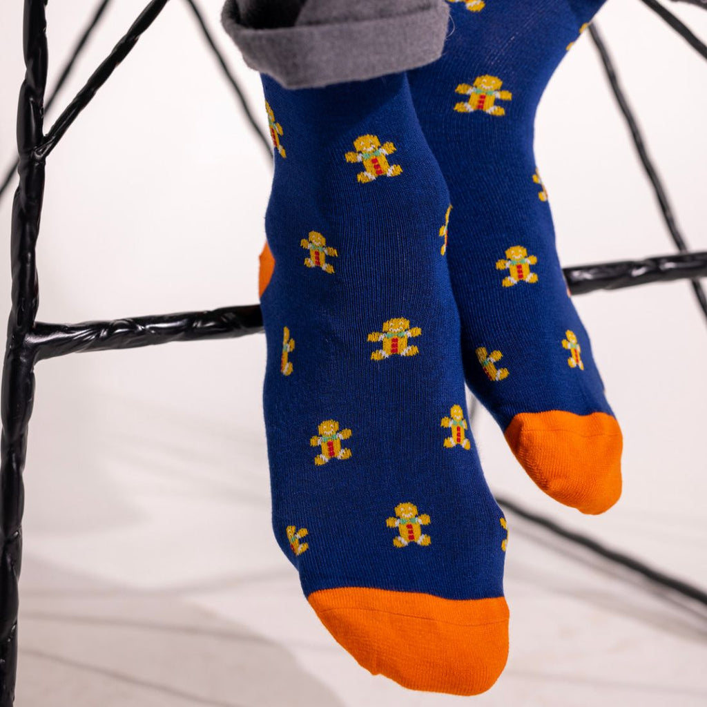 Swole Panda Gingerbread Men Matching Bamboo Socks | Festive Holiday Apparel