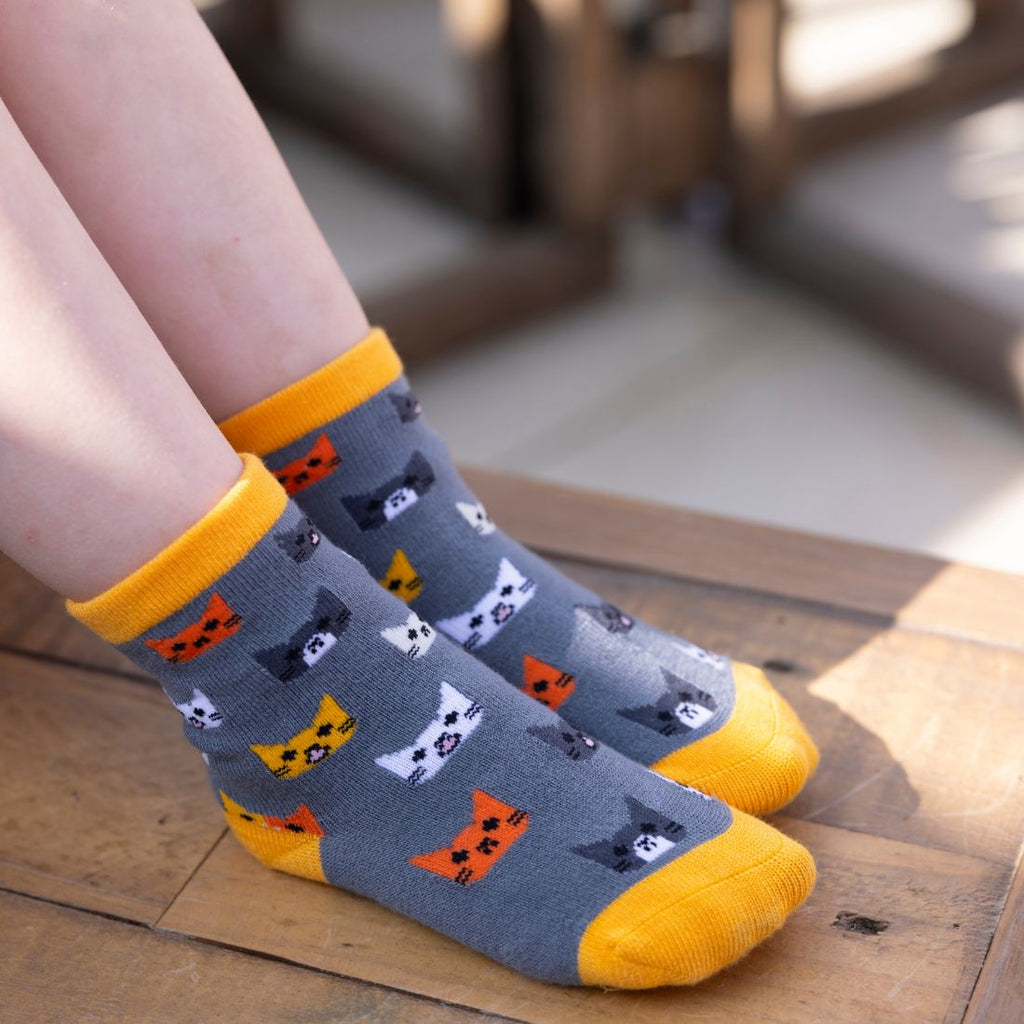 Swole Panda Children's Cat Bamboo Socks – Seamless & Breathable