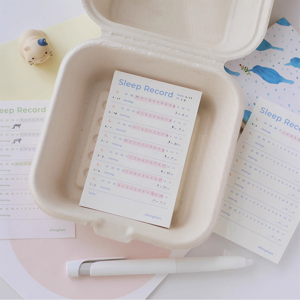 Sleep Tracker Memo Pad by LuLuFun Studio - 60 Sheet Sleep Record Notes