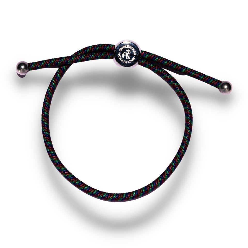 Swole Panda Green & Blue Zigzag Recycled Rope Bracelet – Unisex