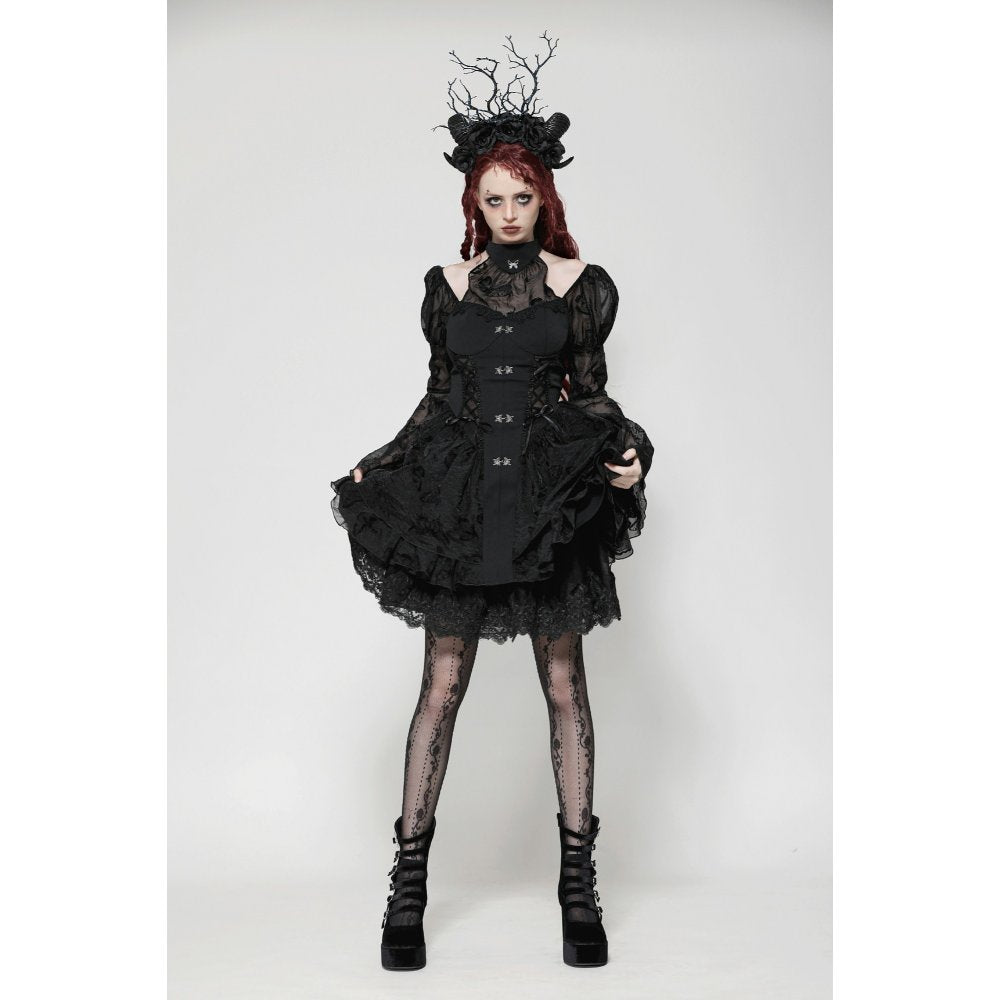 Dark in Love Blanche Butterfly Dress – Victorian Gothic Lace Gown