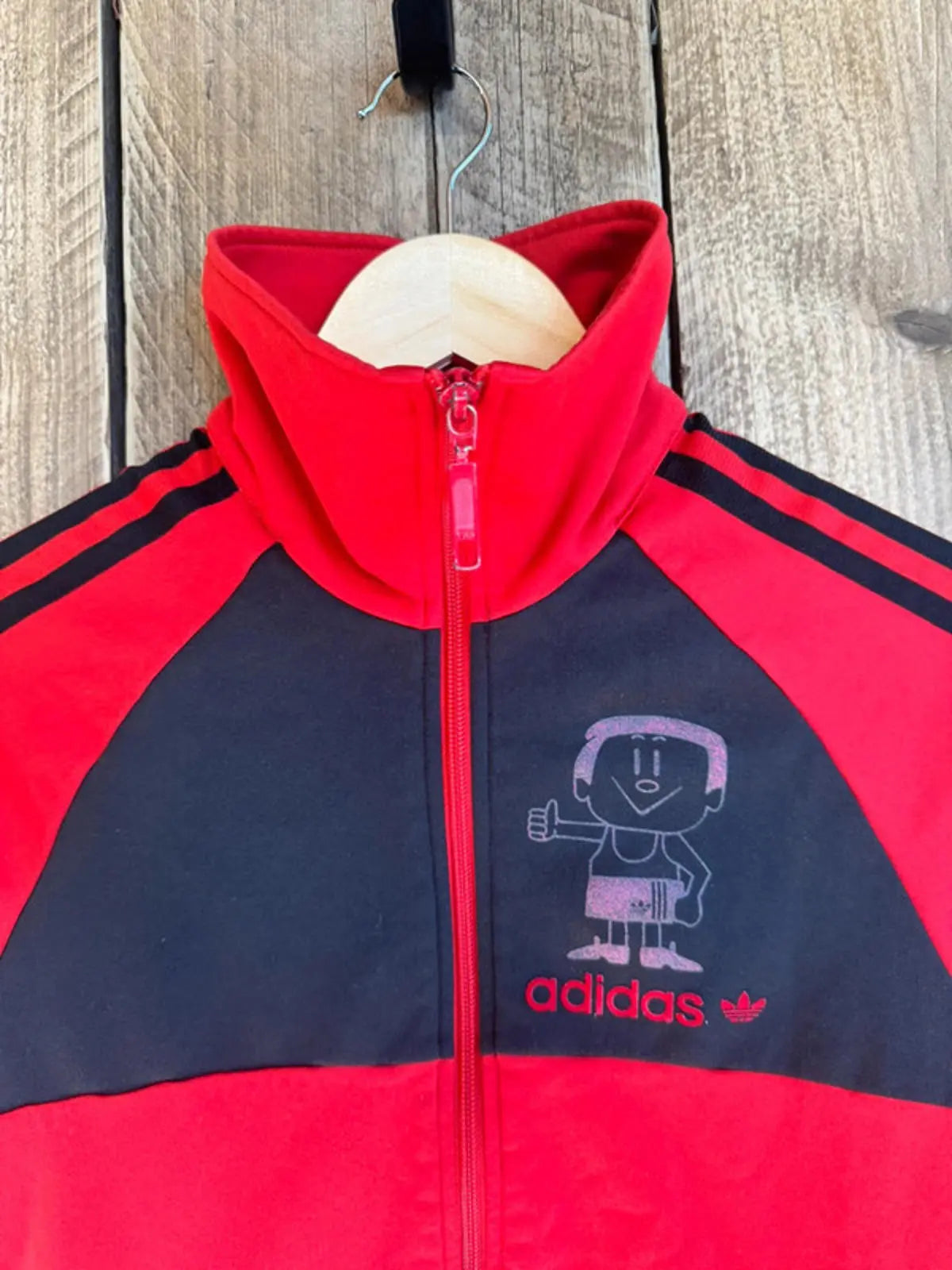 Vintage Adidas Originals Womens Trimm Dich Tracksuit Top Size 8 Retro Indie