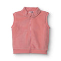 Baby Girl Fleece Waistcoat High Neck - Light Rose