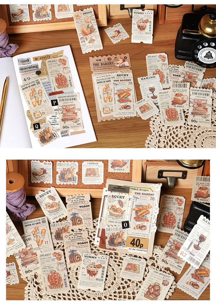 LuLuFun Studio Life Poem Aesthetic Paper Stickers for Journaling, 30pc