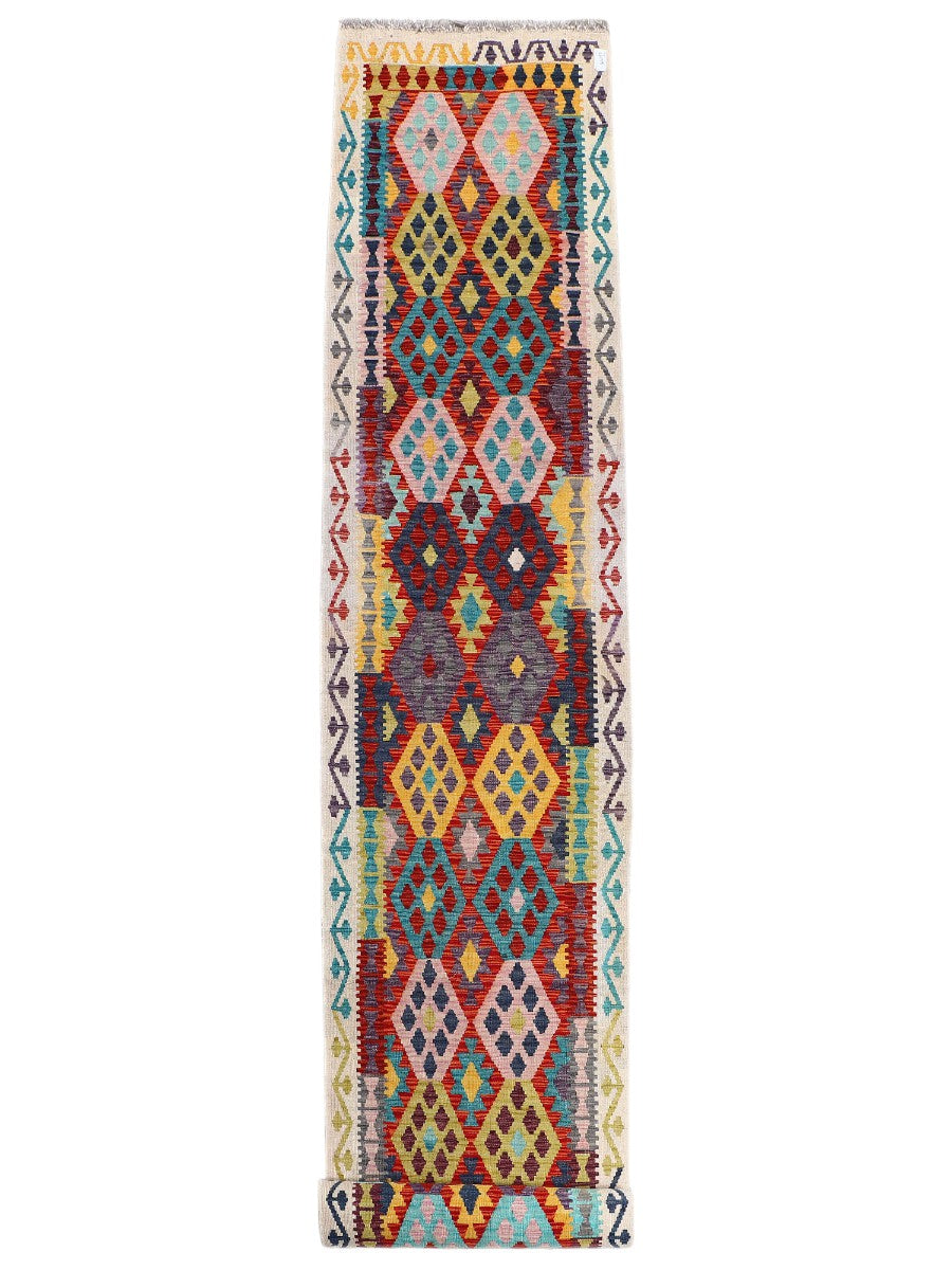 Maimana Afghanistan Kilim Runner - 487 x 84 cm