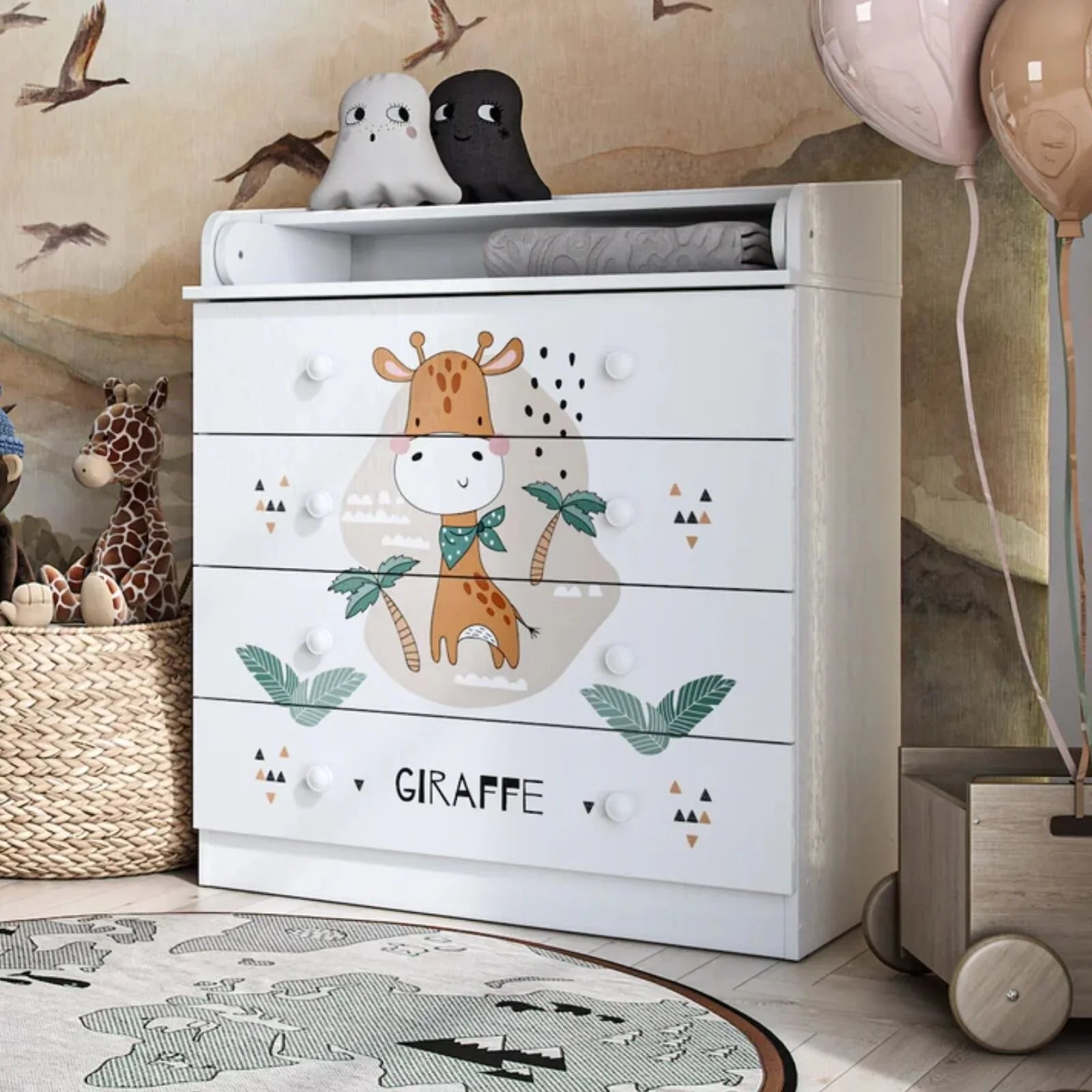 Shefa Kids 800 Changing Dresser - Giraffe