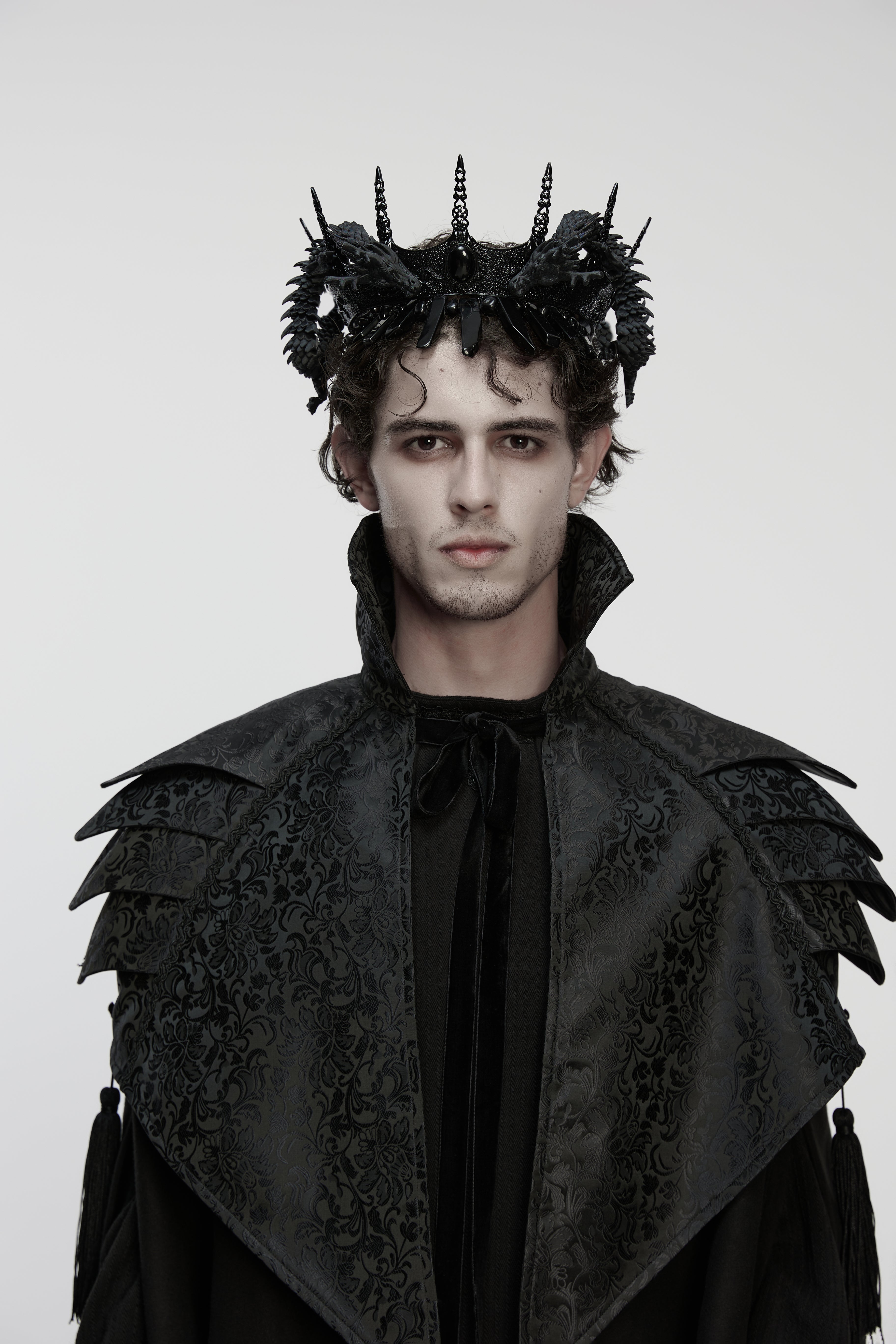 Punk Rave Goth Coiling Dragon Crown | 3D Printed Spiked Headpiece