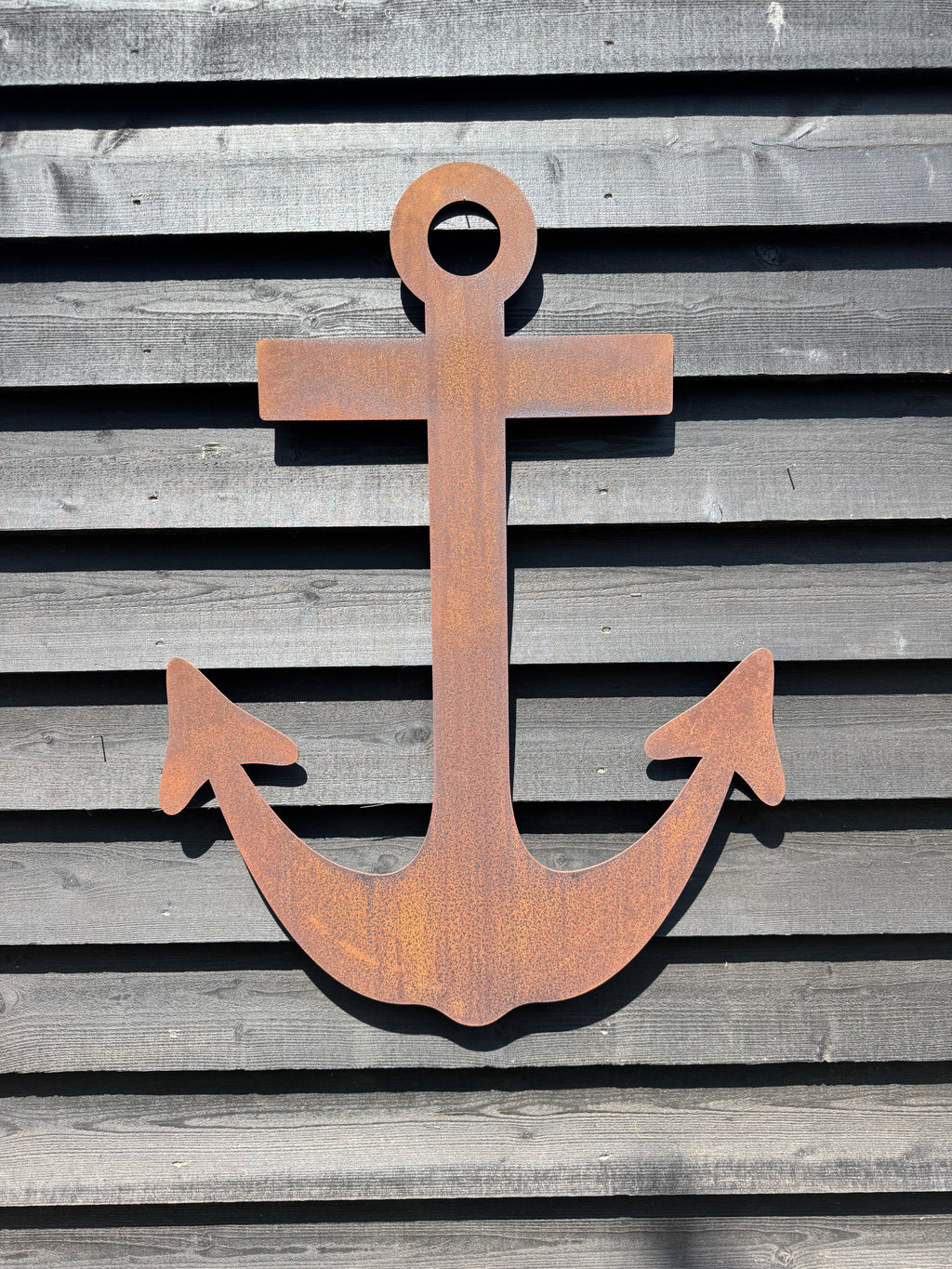 Rustic Warehouse Norfolk Large Rusty Metal Anchor Garden Wall Decoration