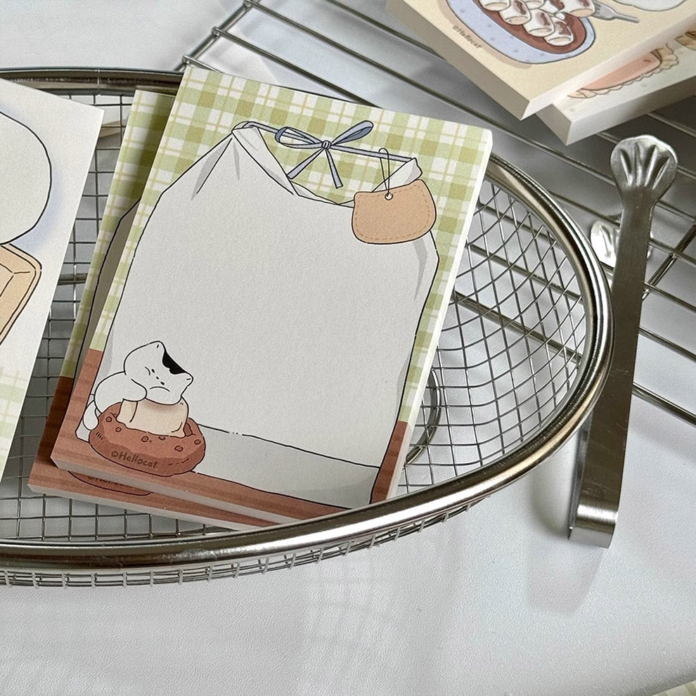 Hello Cat Cookie Memo Note Pad by LuLuFun Studio - 50 Sheet Pack