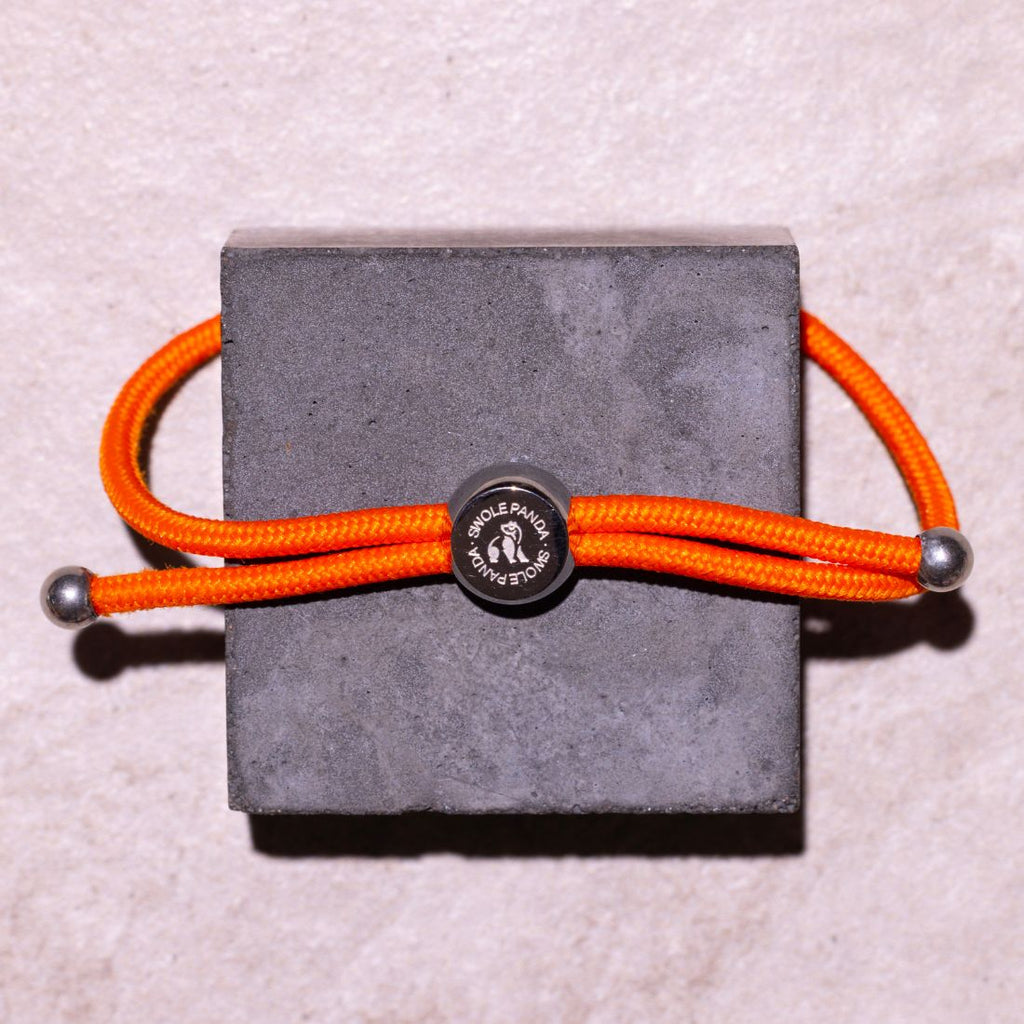 Swole Panda Tangerine Orange Recycled Rope Bracelet | Sustainable Unisex