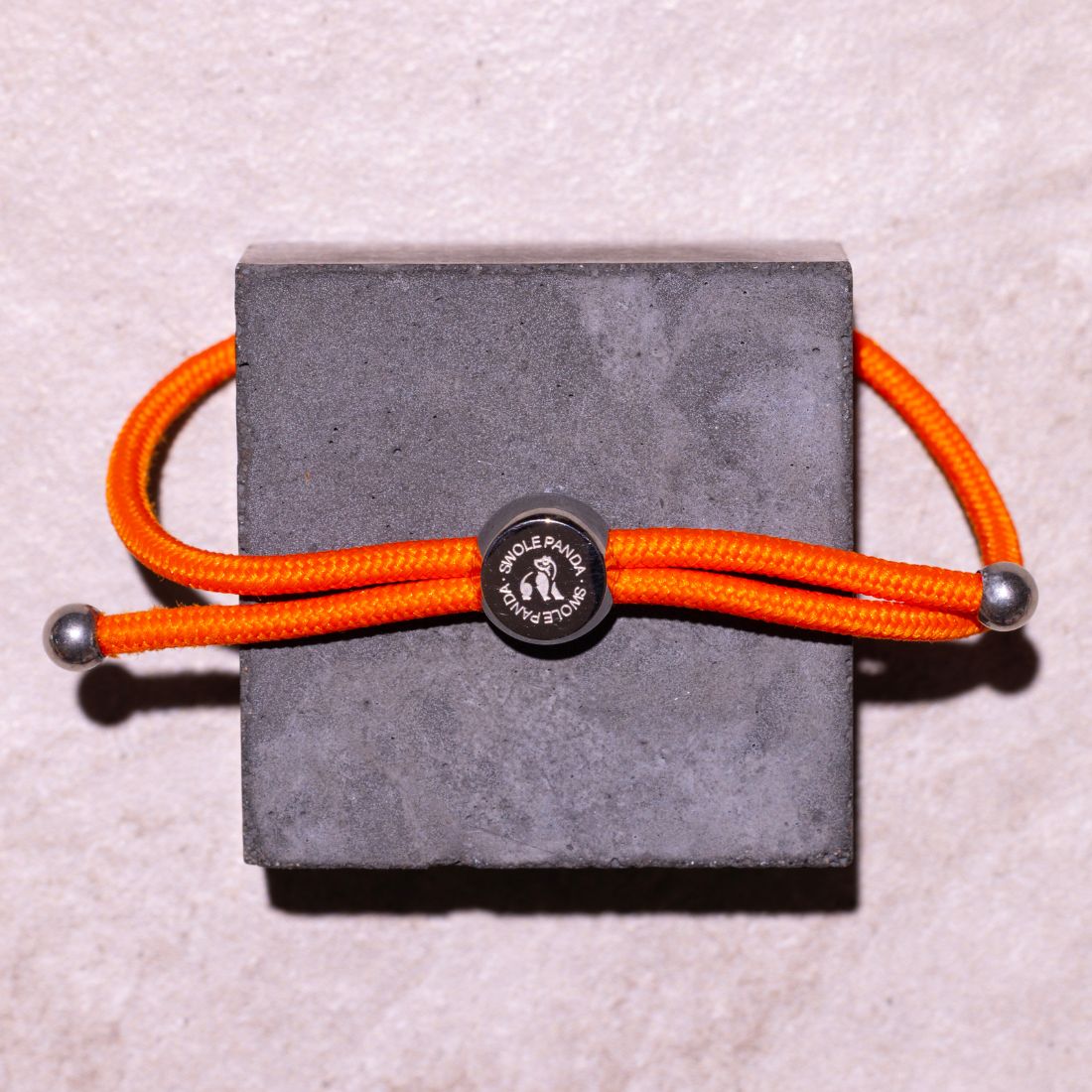Swole Panda Tangerine Orange Recycled Rope Bracelet | Sustainable Unisex
