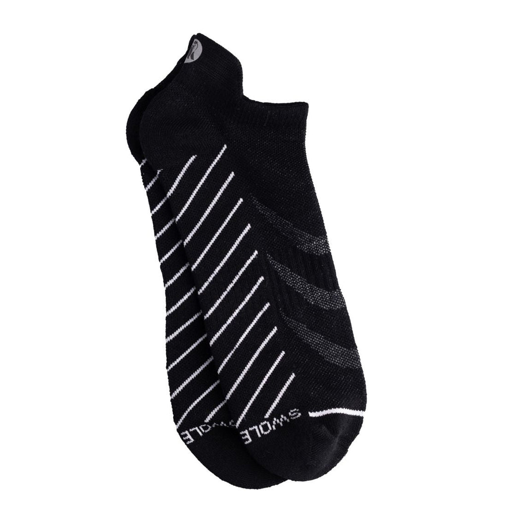 Swole Panda Black Performance Trainer Socks – Breathable Bamboo Athletic