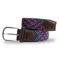 Swole Panda Recycled Woven Belt – Blue, Red & White Dot Elasticated
