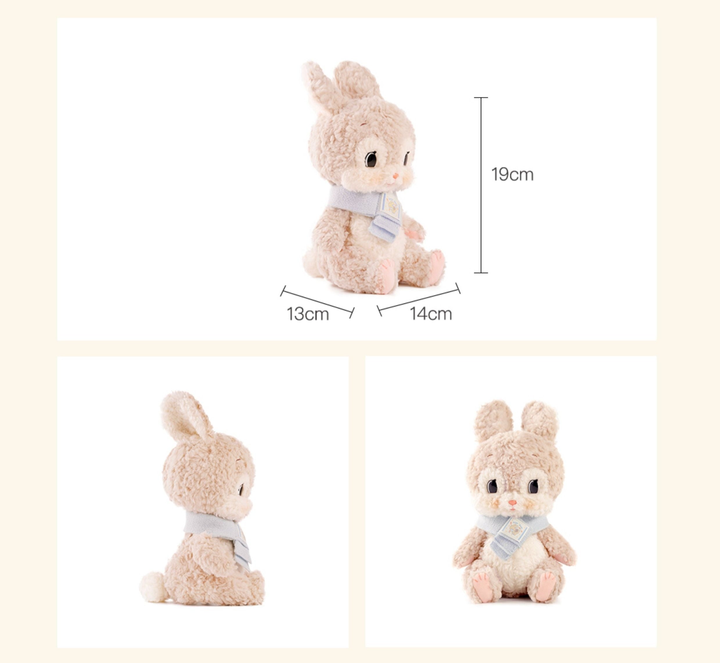 LuLuFun Studio Little Luna Handmade Boucle Bunny Plush Toy – Soft White
