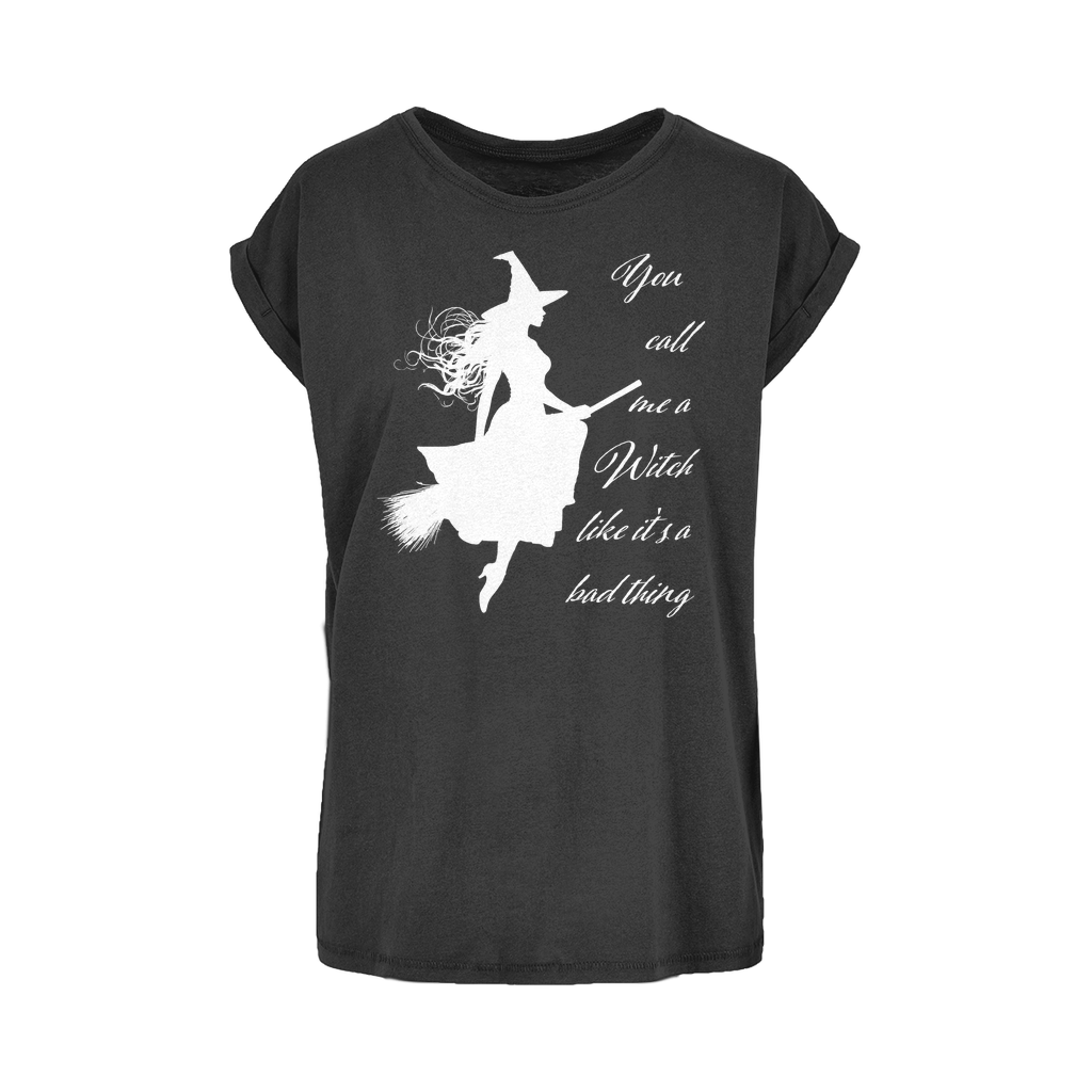 Kate's Clothing Call Me a Witch Cotton Extended Shoulder T-Shirt