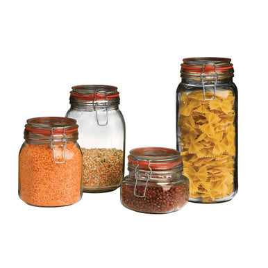 Orsina Luca Deli 2000ml Airtight Glass Storage Jar for Pantry