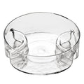 Orsina 3-Section Curved Glass Serving Dish | Divided Snack Platter
