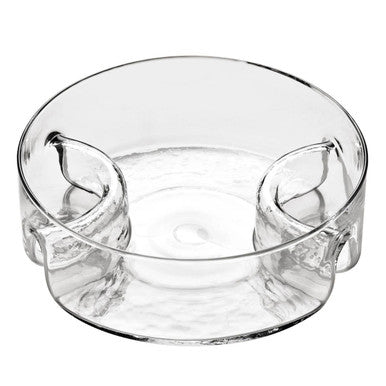 Orsina 3-Section Curved Glass Serving Dish | Divided Snack Platter