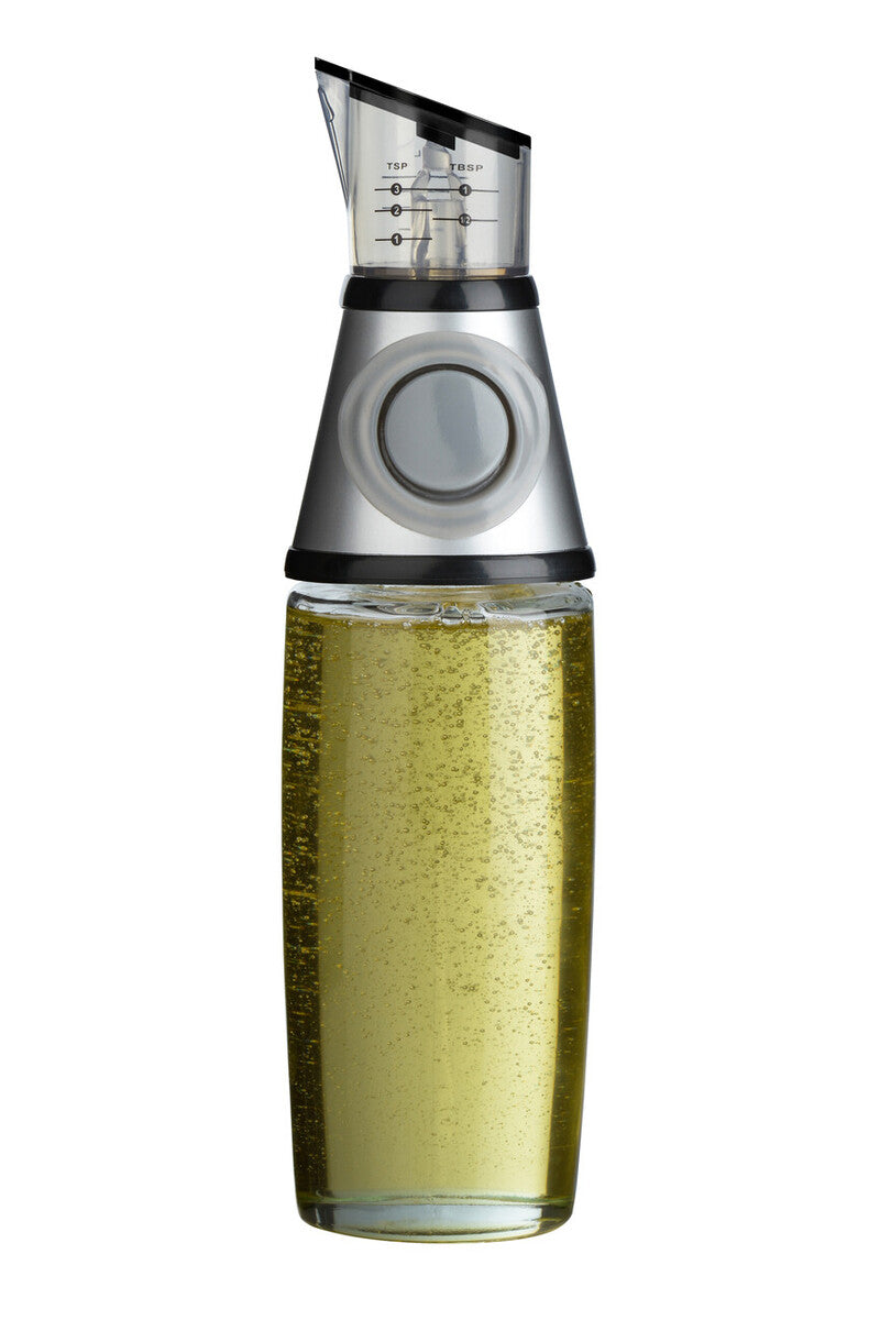 Orsina Ellis Oil and Vinegar Dispenser with Measuring Cup & Push Button