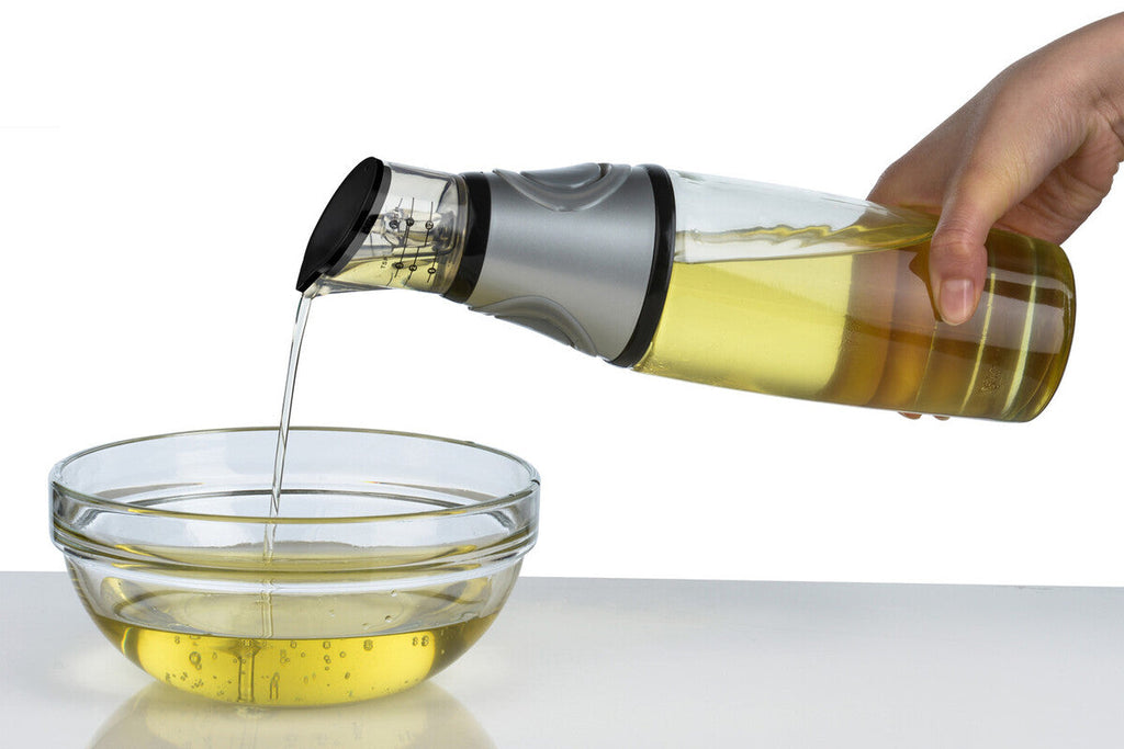 Orsina Ellis Oil and Vinegar Dispenser with Measuring Cup & Push Button
