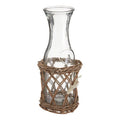 Orsina Country Cottage Glass Carafe with Rustic Willow Basket
