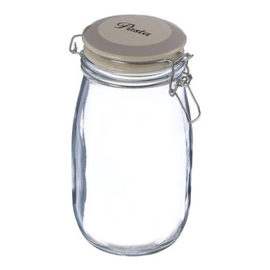 Orsina Diego Pasta Glass Storage Jar 1500ml | Airtight Ceramic Lid