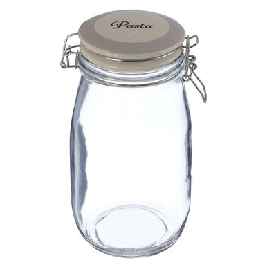 Orsina Diego Pasta Glass Storage Jar 1500ml | Airtight Ceramic Lid