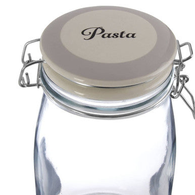 Orsina Diego Pasta Glass Storage Jar 1500ml | Airtight Ceramic Lid