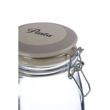 Orsina Diego Pasta Glass Storage Jar 1500ml | Airtight Ceramic Lid