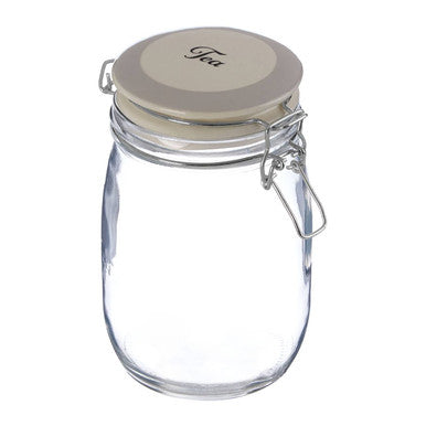 Orsina Diego Tea Glass Storage Jar – 1000ml Airtight Ceramic Lid