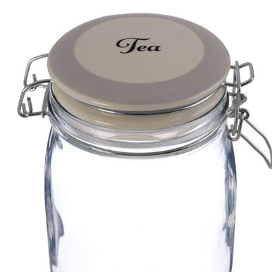 Orsina Diego Tea Glass Storage Jar – 1000ml Airtight Ceramic Lid