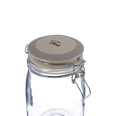 Orsina Diego Tea Glass Storage Jar – 1000ml Airtight Ceramic Lid