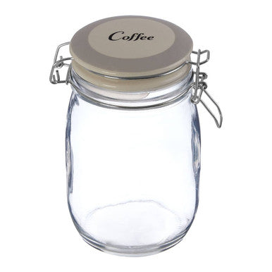 Orsina Diego Glass Coffee Storage Jar – 1000ml Airtight Kitchen Canister