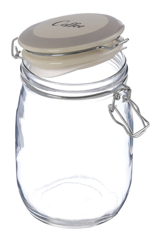 Orsina Diego Glass Coffee Storage Jar – 1000ml Airtight Kitchen Canister