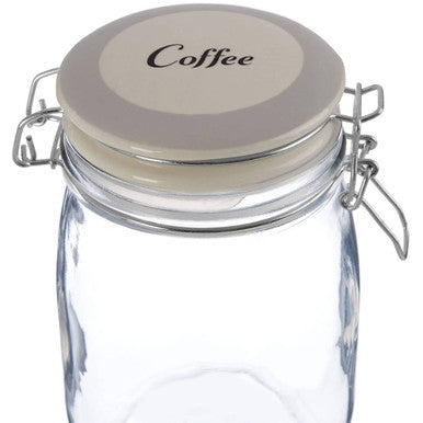 Orsina Diego Glass Coffee Storage Jar – 1000ml Airtight Kitchen Canister