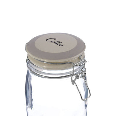 Orsina Diego Glass Coffee Storage Jar – 1000ml Airtight Kitchen Canister