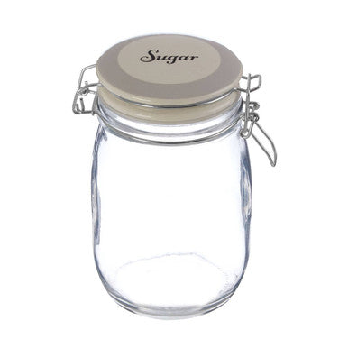 Orsina Diego Sugar Glass Storage Jar with Ceramic Lid - 1000ml