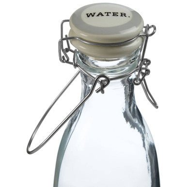 Orsina Diego Glass Water Bottle – 1000ml Clear Carafe with Clip-Top Lid