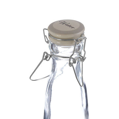 Orsina Diego Glass Water Bottle – 1000ml Clear Carafe with Clip-Top Lid