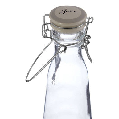 Orsina Diego Glass Juice Bottle – 1000ml Clear Clip-Top Beverage Carafe
