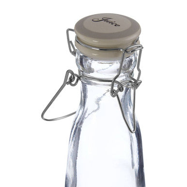 Orsina Diego Glass Juice Bottle – 1000ml Clear Clip-Top Beverage Carafe