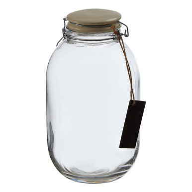 Orsina Grocer Large Glass Storage Jar – 4200ml Airtight Food Canister