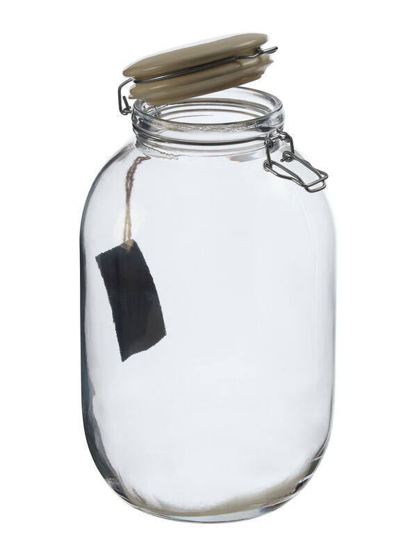 Orsina Grocer Large Glass Storage Jar – 4200ml Airtight Food Canister