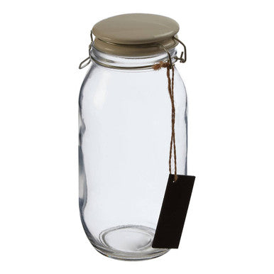 Orsina Grocer Glass Storage Jar – 2000ml Airtight Kitchen Canister