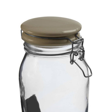 Orsina Grocer Glass Storage Jar – 2000ml Airtight Kitchen Canister